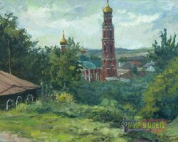 Георгиевская церковь, г. Болхов (картон, масло)
